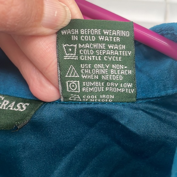 Lemon Grass Studio Bright Blue Blue Zip up Top - Picture 8 of 8